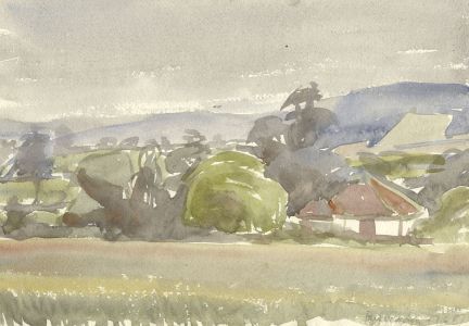 Jean M. Blair - 1987 Watercolour, Faringdon, Oxfordshire