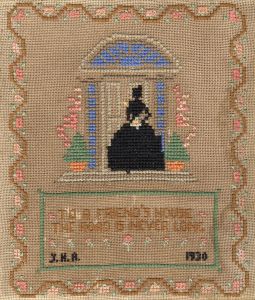 Monogram J.H.A. - 1930 Embroidery, "To a Friend's House the Road is Never Long"