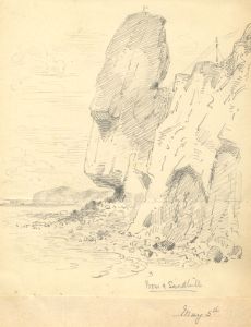 Late 19th Century Graphite Drawing - From a Sandhill