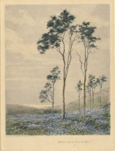 Claude H. Rowbotham - Early 20th Century Aquatint, Cornish Moor in Early Spring