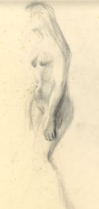 Victor Hume Moody R.B.S.A. - Mid 20th Century Charcoal Drawing, Female Nude