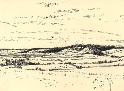 Paul Sharp - Mid 20th Century Pen and Ink Drawing, Landscape