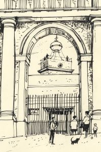 Paul Sharp - 1963 Pen and Ink Drawing, West Wycombe Follies, Bucks