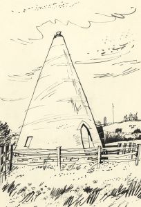Paul Sharp - 1963 Pen and Ink Drawing, Mad Jack Fuller's Sugar Loaf, Sussex