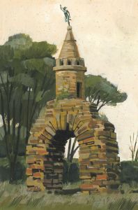 Paul Sharp - 1963 Gouache, Barwick Park, Somerset