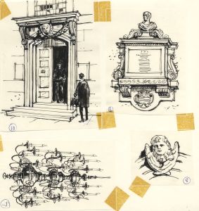 Paul Sharp - Mid 20th Century Pen and Ink Drawing, St Michael Paternoster Art