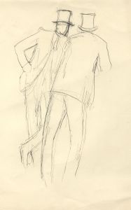 Frances Watt - Mid 20th Century Pen and Ink Drawing, Traders