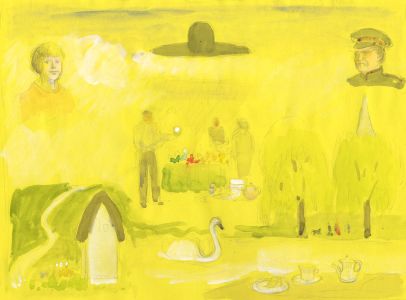 Frances Watt - 1980 Watercolour, Souvenir of Huntingdon and Godmanchester