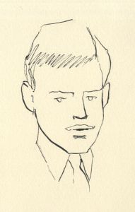 Frances Watt - Small Mid 20th Century Pen and Ink Drawing, Portrait
