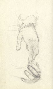 Frances Watt - Mid 20th Century Graphite Drawing, Hands