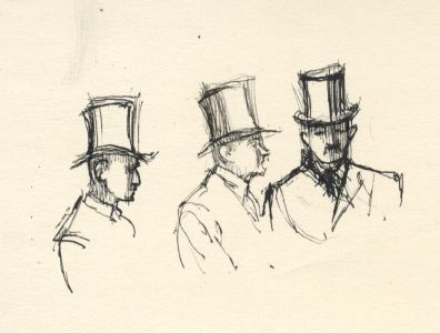Frances Watt - Mid 20th Century Pen and Ink Drawing, Traders