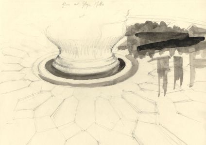 Frances Watt - Mid 20th Century Graphite Drawing, Floor at Glyn Mills