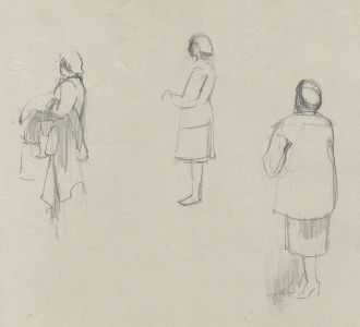 Frances Watt - Mid 20th Century Graphite Drawing, Figure Studies