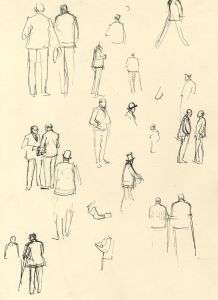 Frances Watt - Mid 20th Century Pen and Ink Drawing, Trader Studies