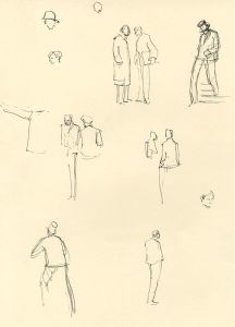 Frances Watt - Mid 20th Century Pen and Ink Drawing, Traders