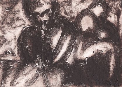 Joan Lewis - Contemporary Monotype, Indistinct Figures