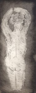 Joan Lewis - Contemporary Monotype, Back View, Black