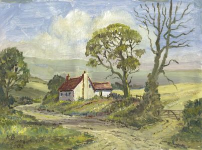 Keith Burtonshaw - 2002 Oil, House in a Landscape