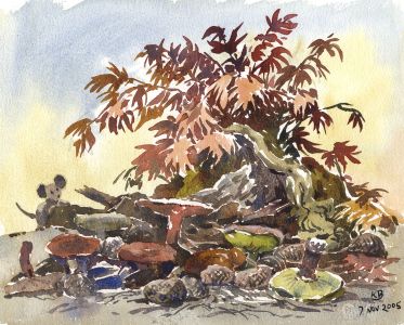 Keith Burtonshaw - 2005 Watercolour, Autumn Still Life