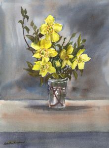 Keith Burtonshaw - 2000 Watercolour, Flowers, Belstead House