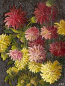 Keith Burtonshaw - 1955 Oil, Flowers