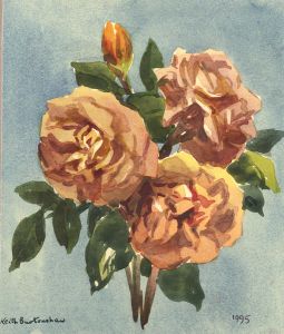 Keith Burtonshaw - 1995 Watercolour, Roses
