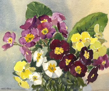 Keith Burtonshaw - 1964 Watercolour, Flowers