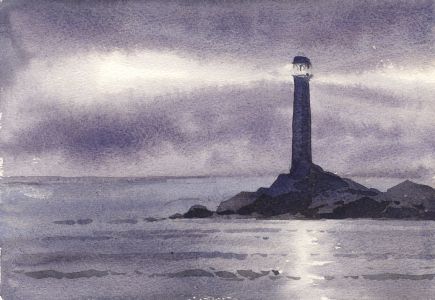 Keith Burtonshaw - Contemporary Watercolour, Lighthouse