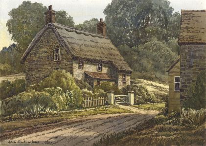 Keith Burtonshaw - 1987 Watercolour, A Northants Cottage