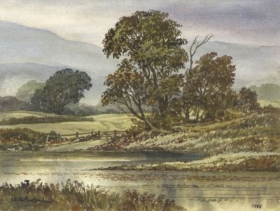 Keith Burtonshaw - 1988 Watercolour, A Yorkshire Dew Pond