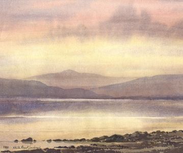 Keith Burtonshaw - 1991 Watercolour, Derwent Water, Lake District