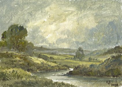 Keith Burtonshaw - 2002 Oil, Alfriston, Sussex