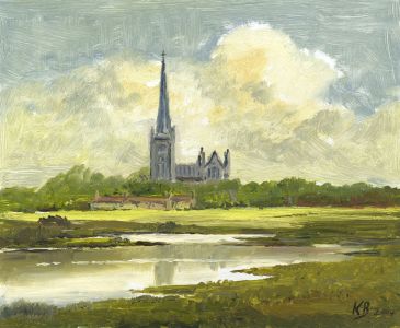 Keith Burtonshaw - 2004 Oil, Salisbury Cathedral