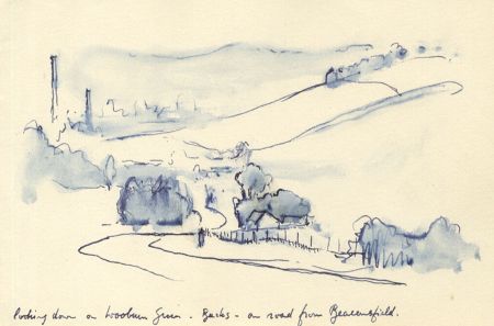 Frances Watt - Mid 20th Century Pen and Ink Drawing, Woodburn Green, Bucks