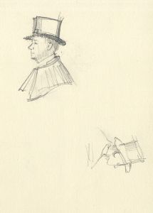 Frances Watt - 1960 Graphite Drawing, Bankers