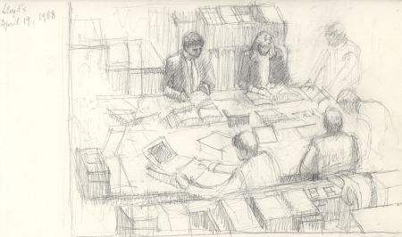 Frances Watt - 1988 Graphite Drawing, Lloyds