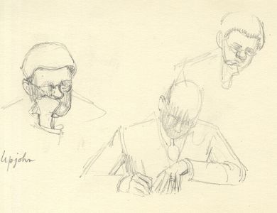 Frances Watt - Mid 20th Century Graphite Drawing, Judge Upjohn