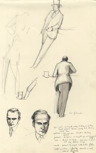 Frances Watt - 1962 Graphite Drawing, Discount Market Studies