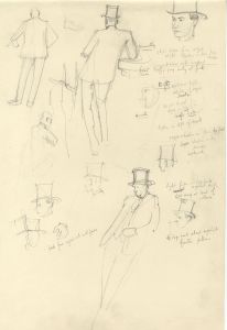 Frances Watt - 1962 Graphite Drawing, Discount Market Studies