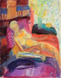 Joan Lewis - Contemporary Oil, Reclining Nude