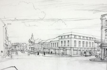Paul Sharp - Mid 20th Century Graphite Drawing, Chard, Somerset