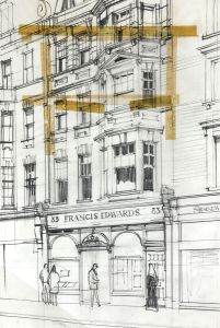 Paul Sharp - Mid 20th Century Graphite Drawing, Francis Edwards Bookshop, London