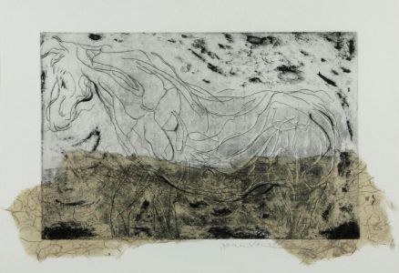 Joan Lewis - Contemporary Etching, Horse from the Sea
