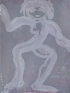 Joan Lewis - Original Etched Metal Plate Used for Etching 'Dancing Woman'