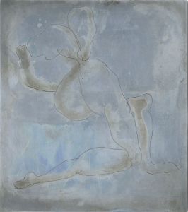 Joan Lewis - Original Etched Metal Plate Used for Etching 'Nude'