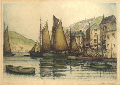 Grant Edwards - Early 20th Century Etching, Polperro