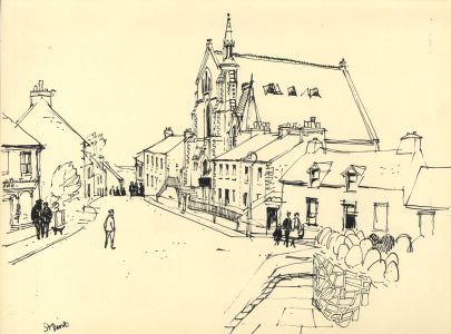Paul Sharp - Mid 20th Century Pen and Ink Drawing, St. David's, Pembrokeshire