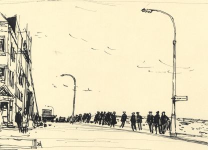 Paul Sharp - Mid 20th Century Pen and Ink Drawing, Milford Haven