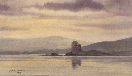 Keith Burtonshaw - 1990 Watercolour, Ardvreck, Assynt