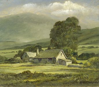 Keith Burtonshaw - Contemporary Oil, Cottages in a Landscape
